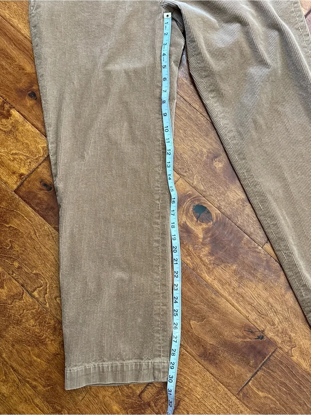 Polo Ralph Lauren Corduroy Pants Mens Size 36x32 Brown Straight Chino Flat Front